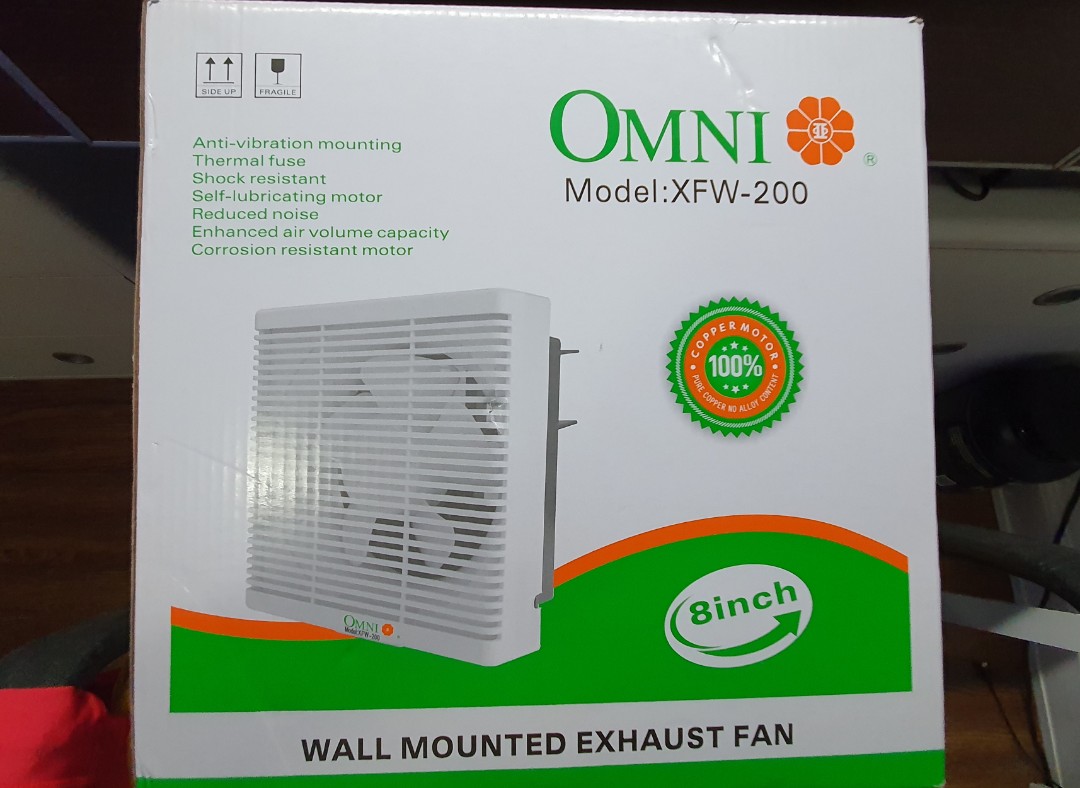OMNI Wall Mounted Exhaust Fan 8inch Model XFW200, TV & Home