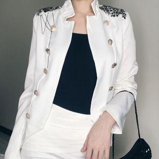 One Set White Blazer + Skirt