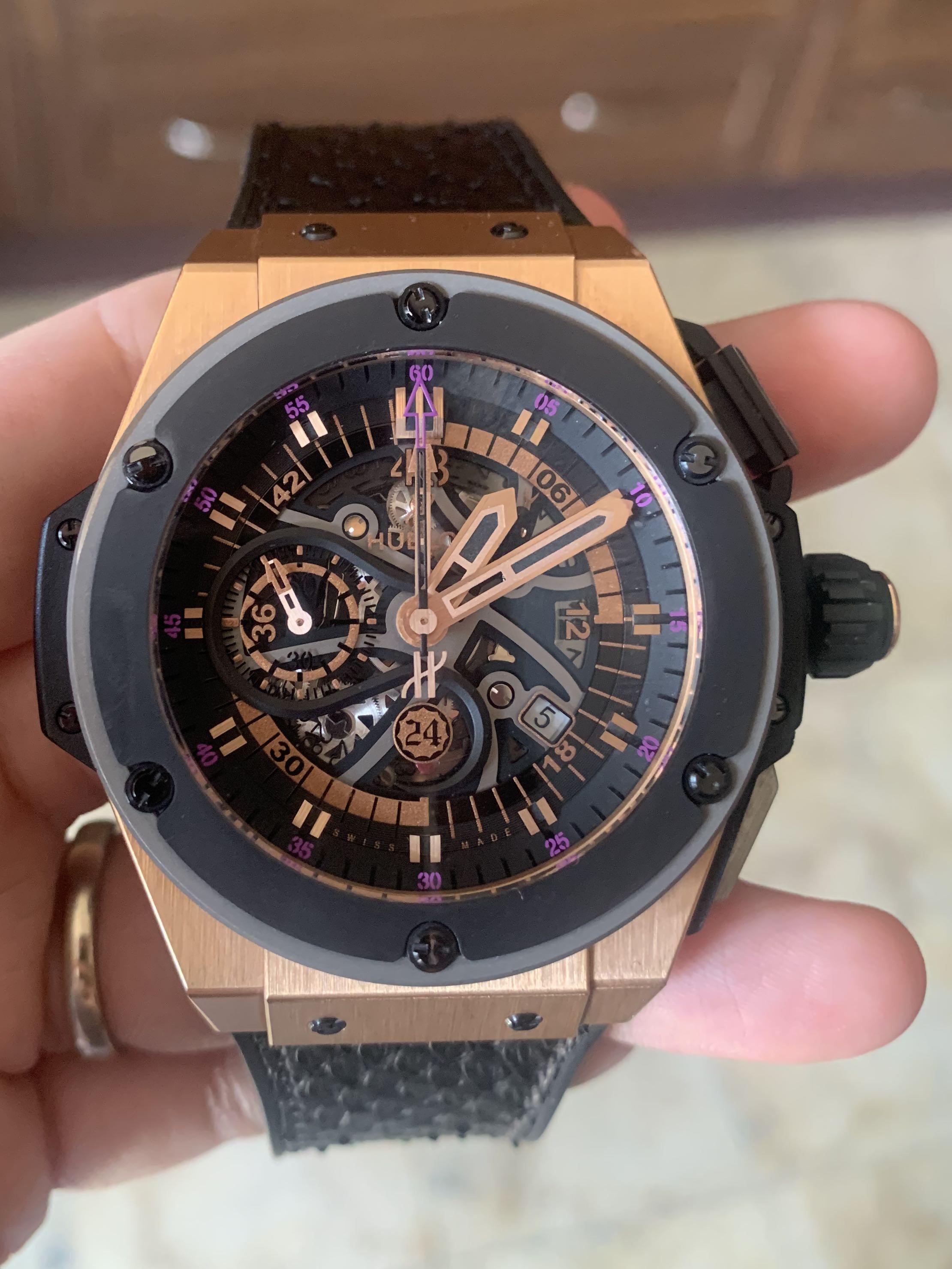 Hublot King Power Black Mamba Kobe Bryant Edition 48mm Rosegold Limited To 15 Pieces In The World Very Rare Good Deal Luxury Watches On Carousell