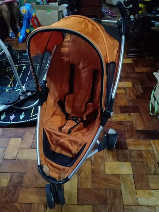 Quinny Zapp Stroller (Category: Strollers) located in Manila. Submitted by ziogrey (Listing ID 1012290152, Image 2). Description: Lightweight Buggy Sleek and modern design step on/off foot break front wheel fully rotating and can be locked Easy to fold and unfold with canopy with safety harness comfortable handle easy to push travel compact issue: dotted stains on the seat as seen on the pic location: gagalangin tondo manila can be shipped thru l
