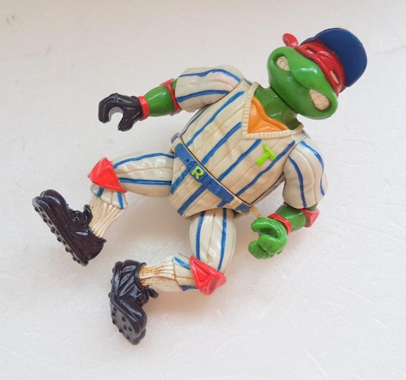Rare 1980’s Movies Collectibles, TMNT, Teenage Mutant Ninja Turtles,  Raphael Action Figure in a Baseball outfit and cap, Mirage Studios 1991,  Limited