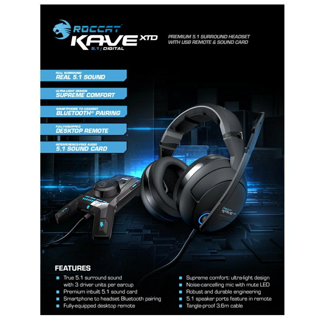 Roccat kave xtd 5.1 digital headset outlet
