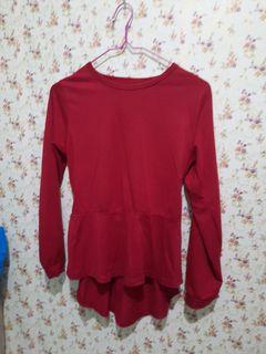 Set kebaya merah maroon (GRATIS)