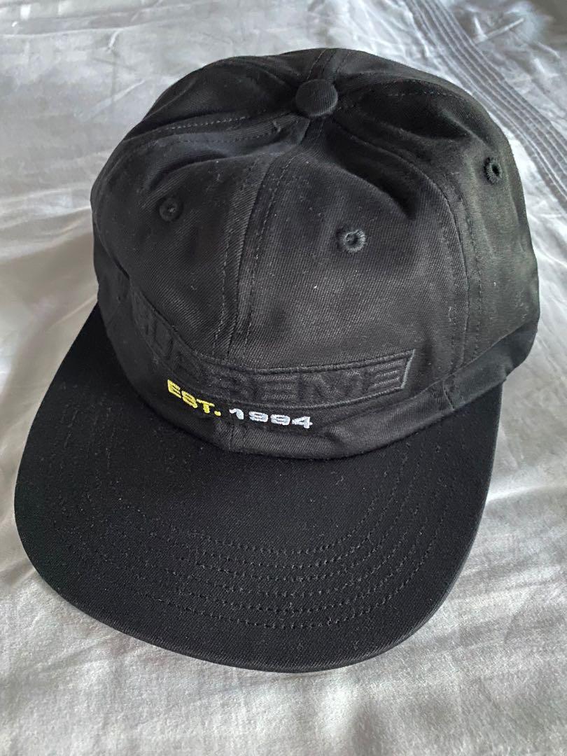Supreme M Main Embossed Logo 6 Panel Cap Men s Fashion Watches Accessories Caps Hats on Carousell