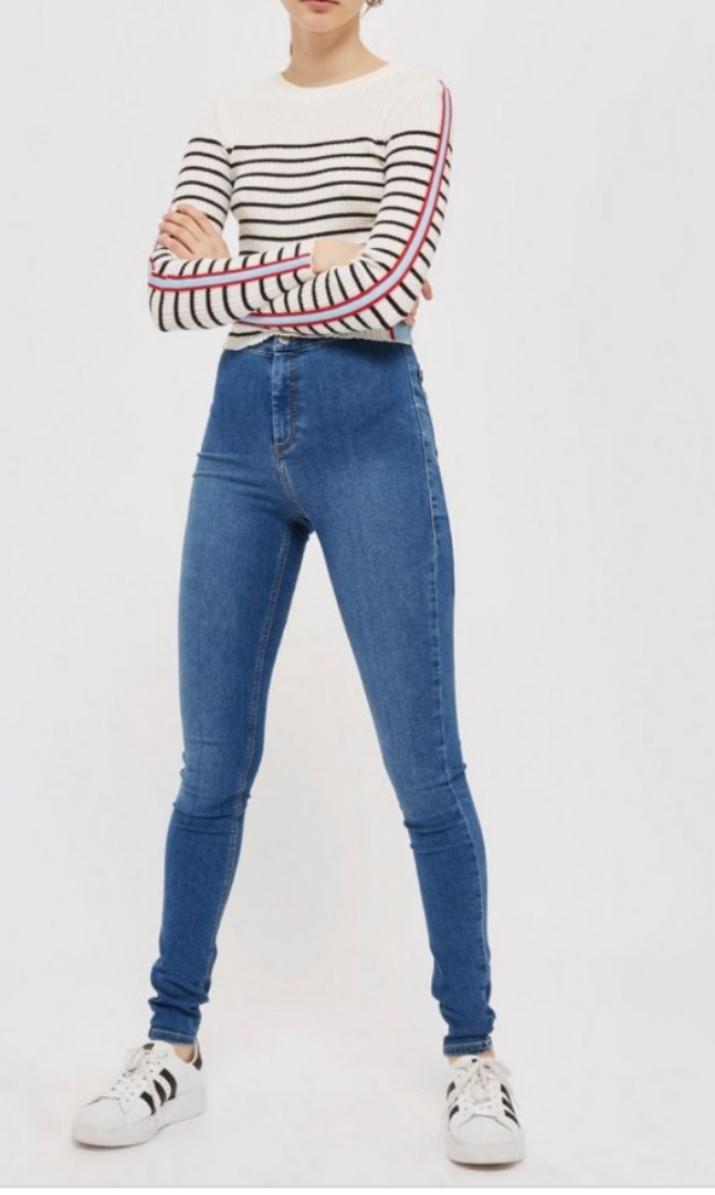 blue joni jeans with belt loops