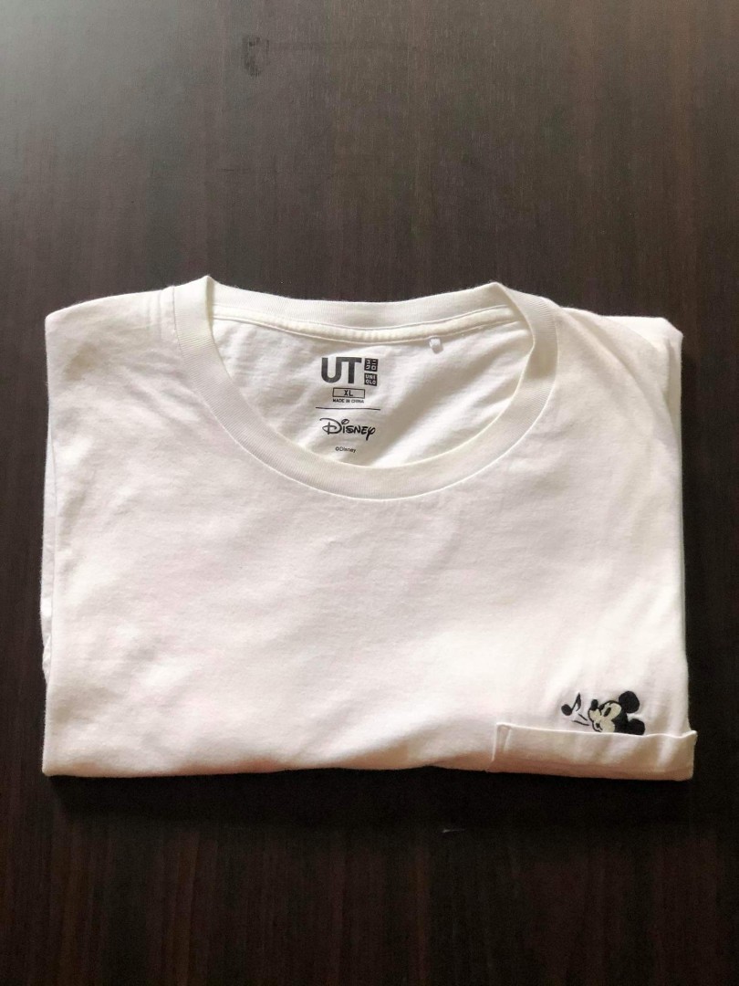 Uniqlo Embroided Mickey Pocket tee, Men 