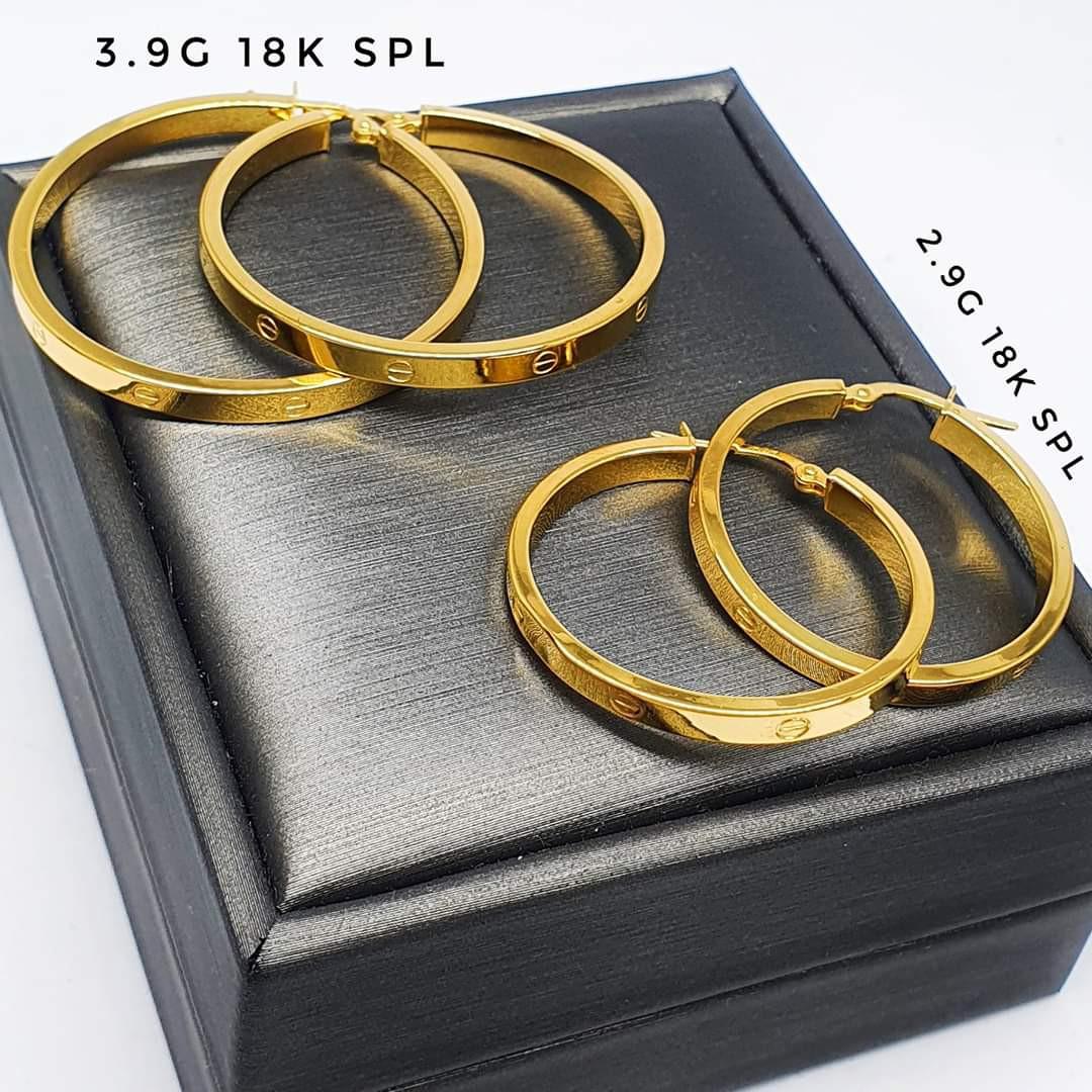 18K Saudi Gold Cartier Earrings SPL 