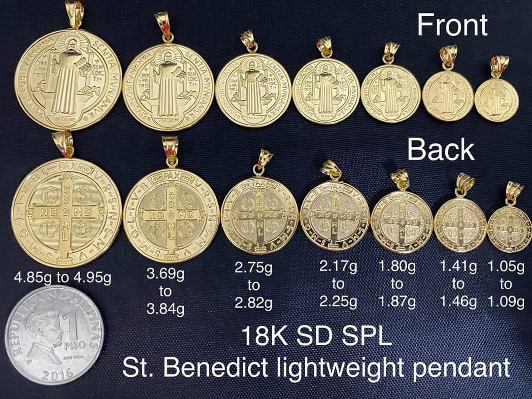 St benedict sales pendant gold