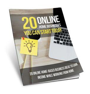 I Wrote This Book: 20 Online Home Businesses You Can Start Today eBook