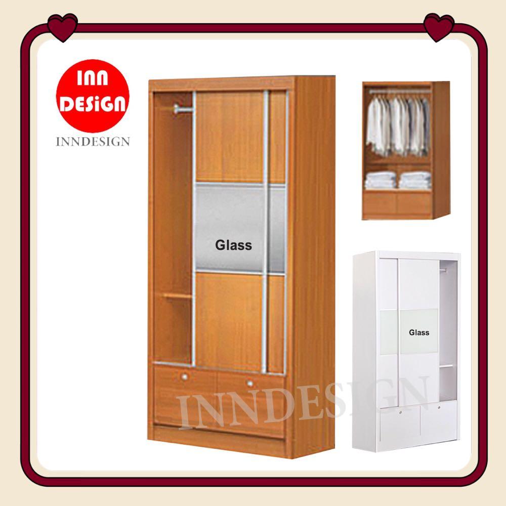 2 Doors Sliding Wardrobe With 2 Drawers Free Delivery Furniture Shelves Drawers On Carousell