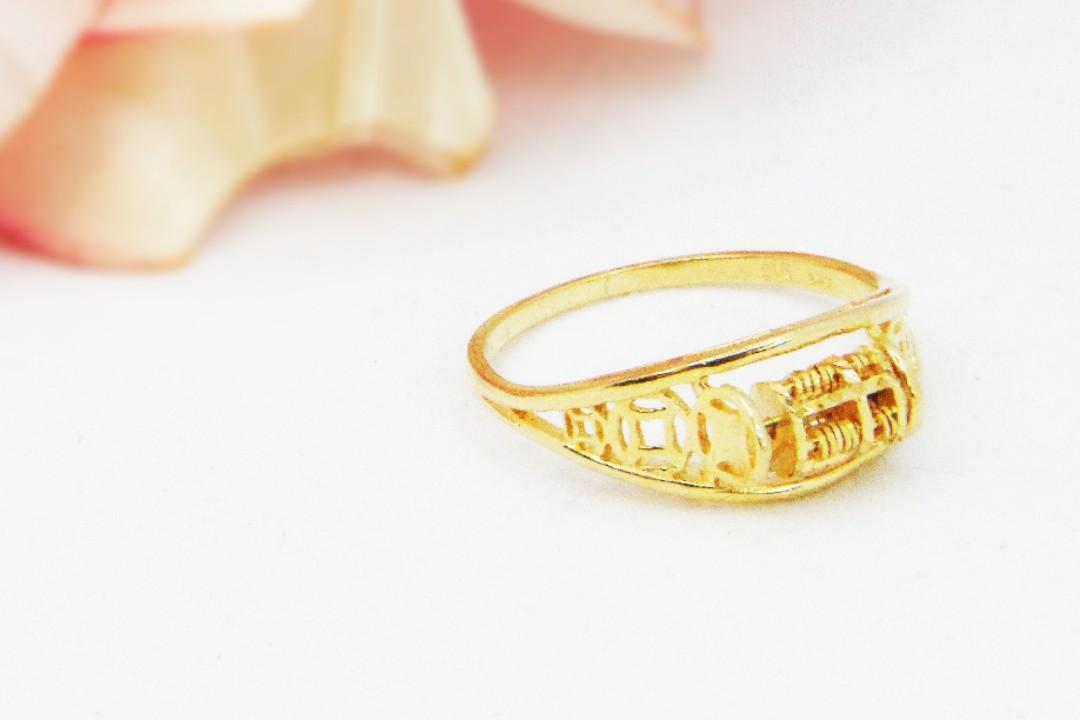 916 Gold Abacus Ring Women S Fashion Jewellery Rings On Carousell