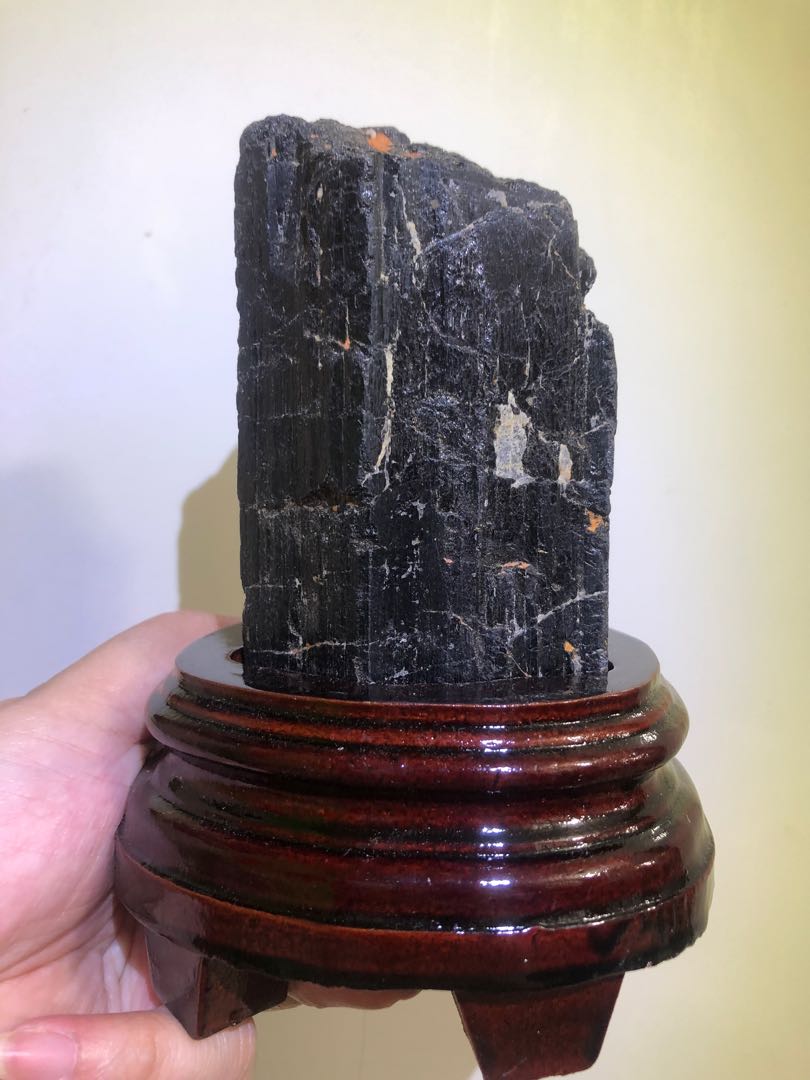 天然水晶黑碧璽原石柱 古董收藏 其他 Carousell