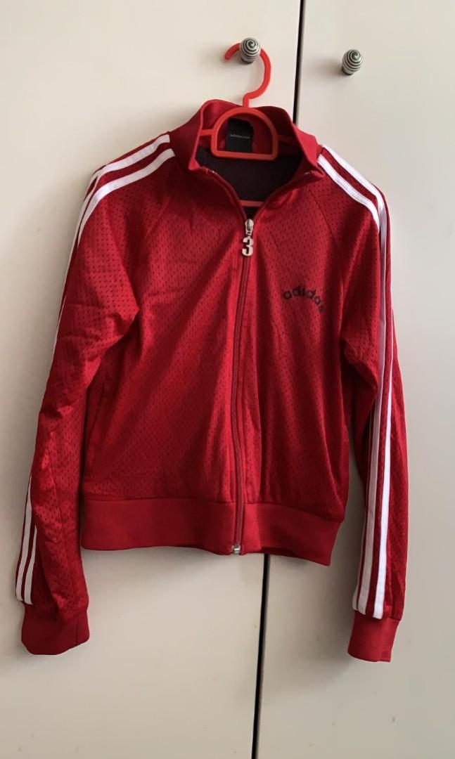 Red track hot sale jacket women's