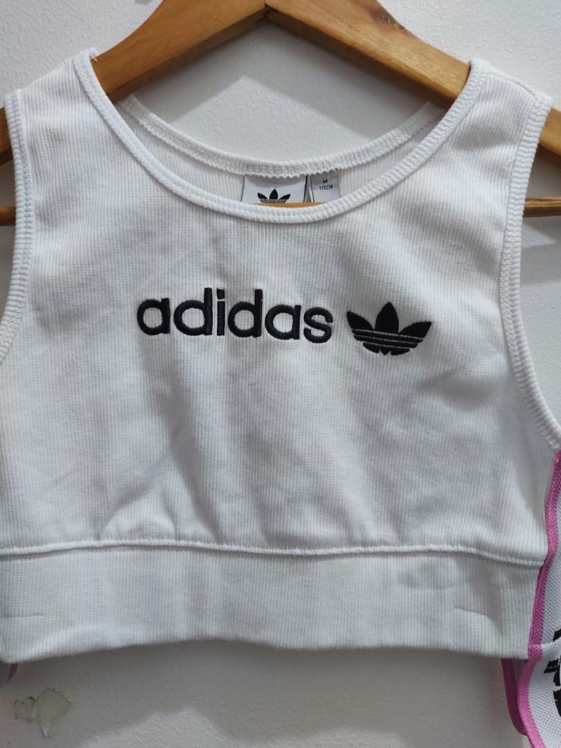 adidas cropped ribbed bra top