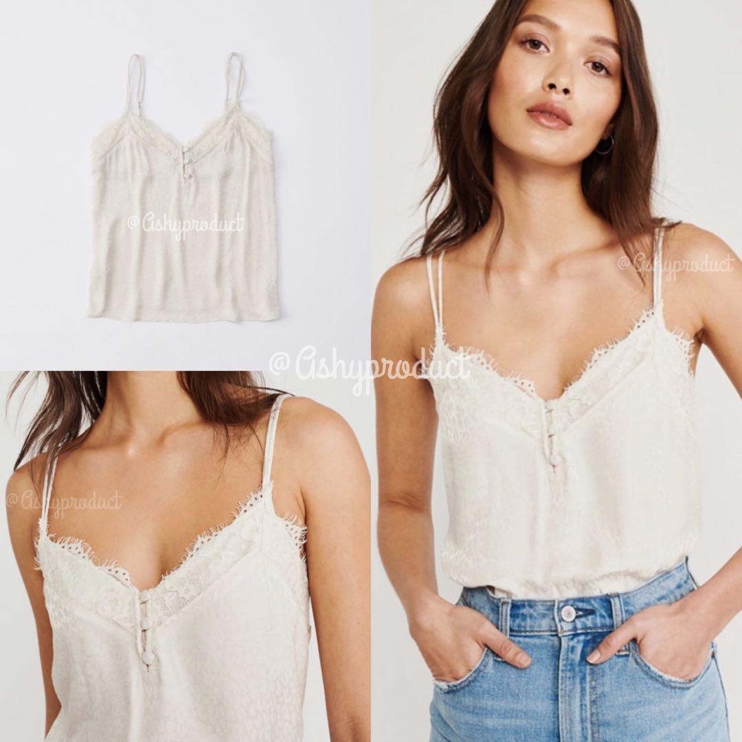 abercrombie and fitch lace trim cami