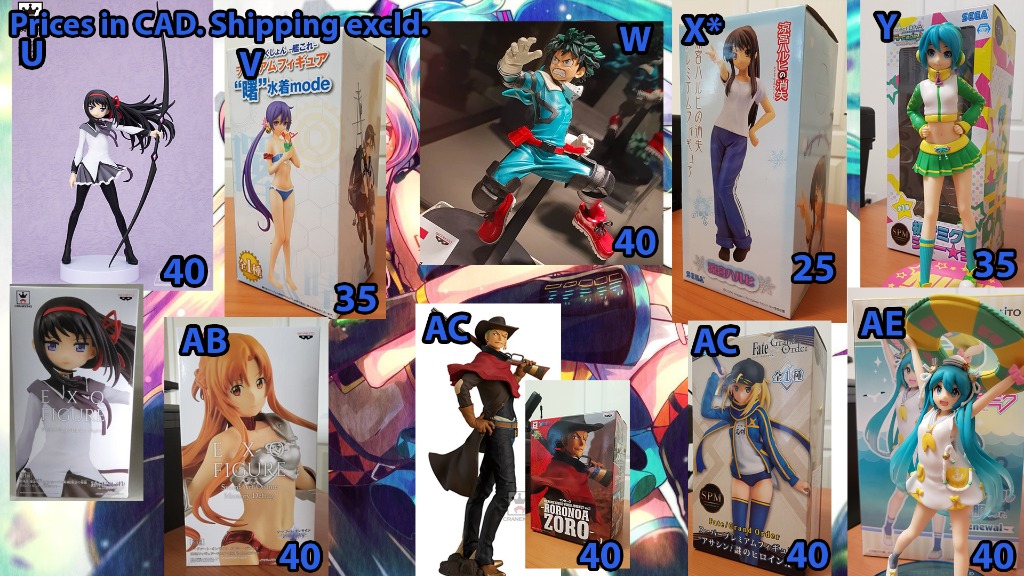 Anime Figures & Plushes (Hatsune Miku, BNHA, Dragon Ball)