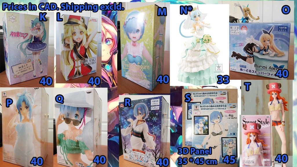 Anime Figures & Plushes (Hatsune Miku, BNHA, Dragon Ball)