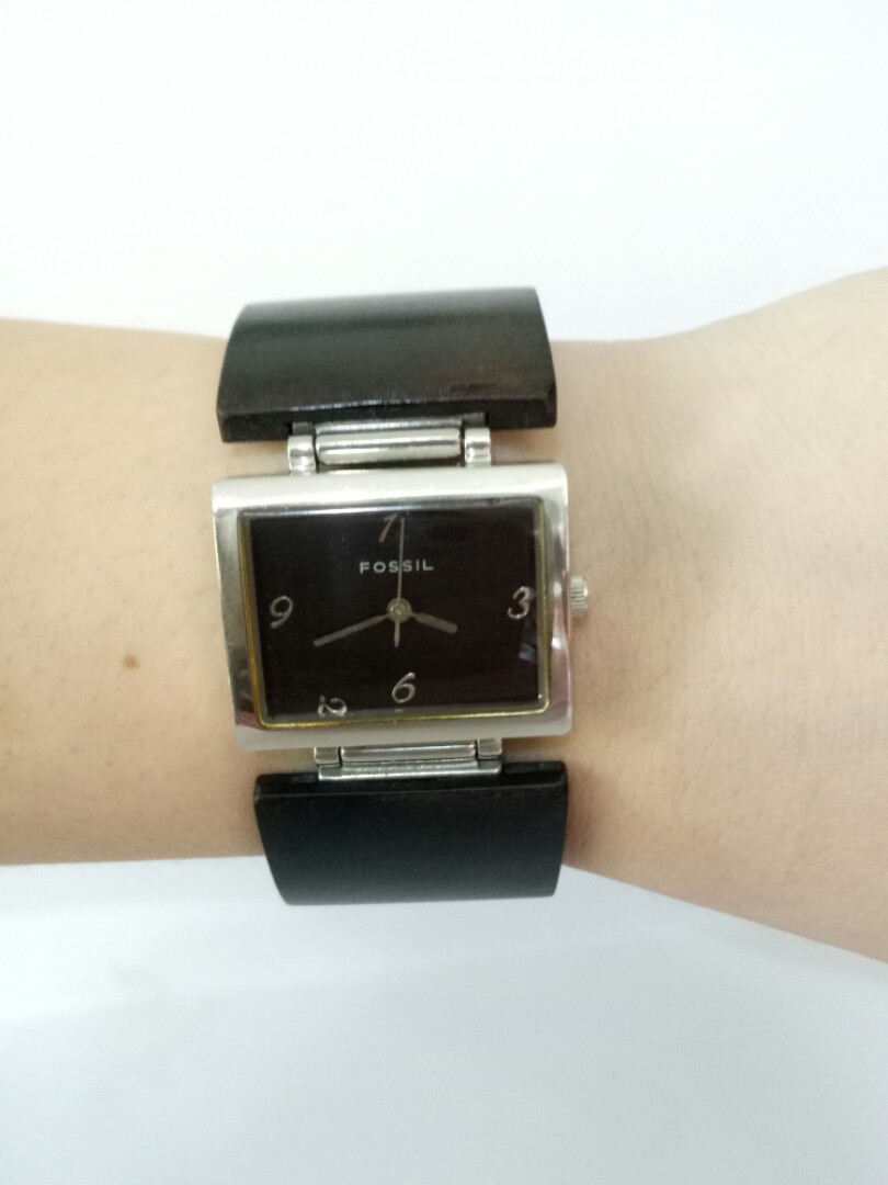 Dark Ebony Wooden Bracelet Ladies Watch 