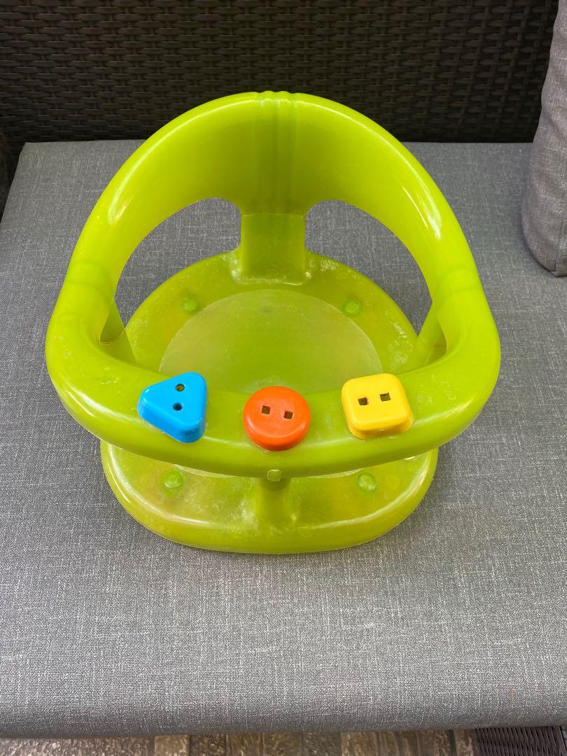 green baby bath seat