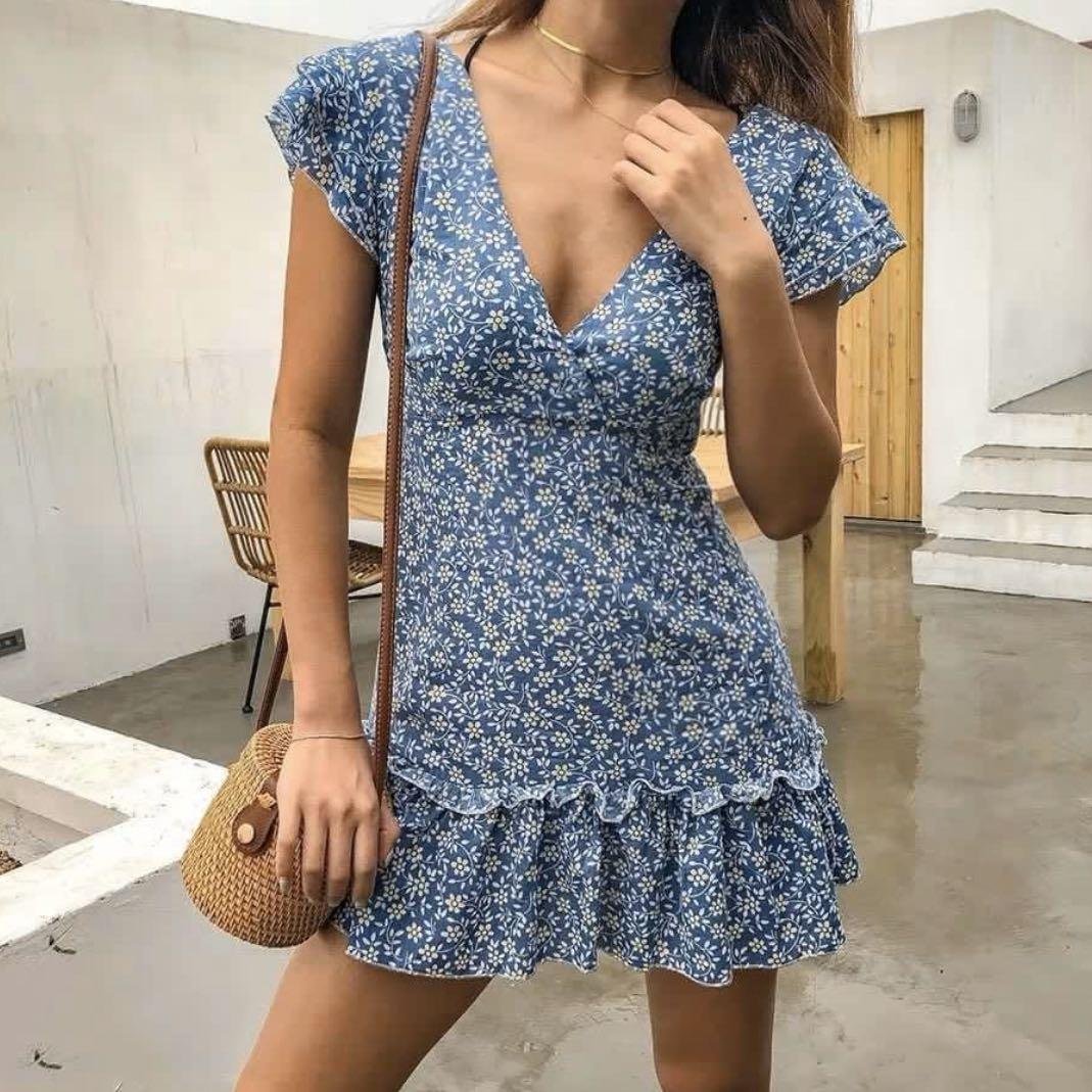 Baby blue clearance floral dress