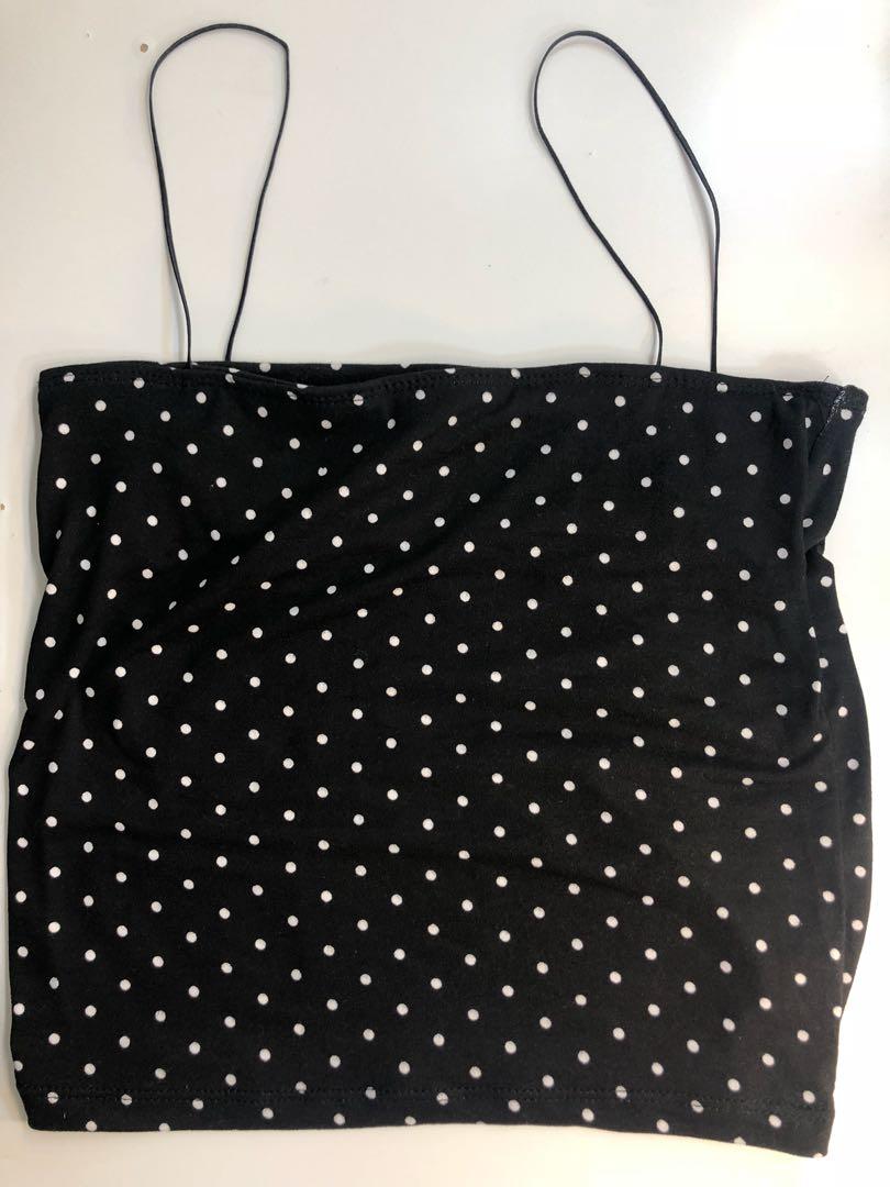 polka dot spaghetti strap top