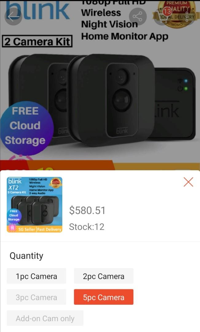 Blink xt2 best sale 5 camera kit