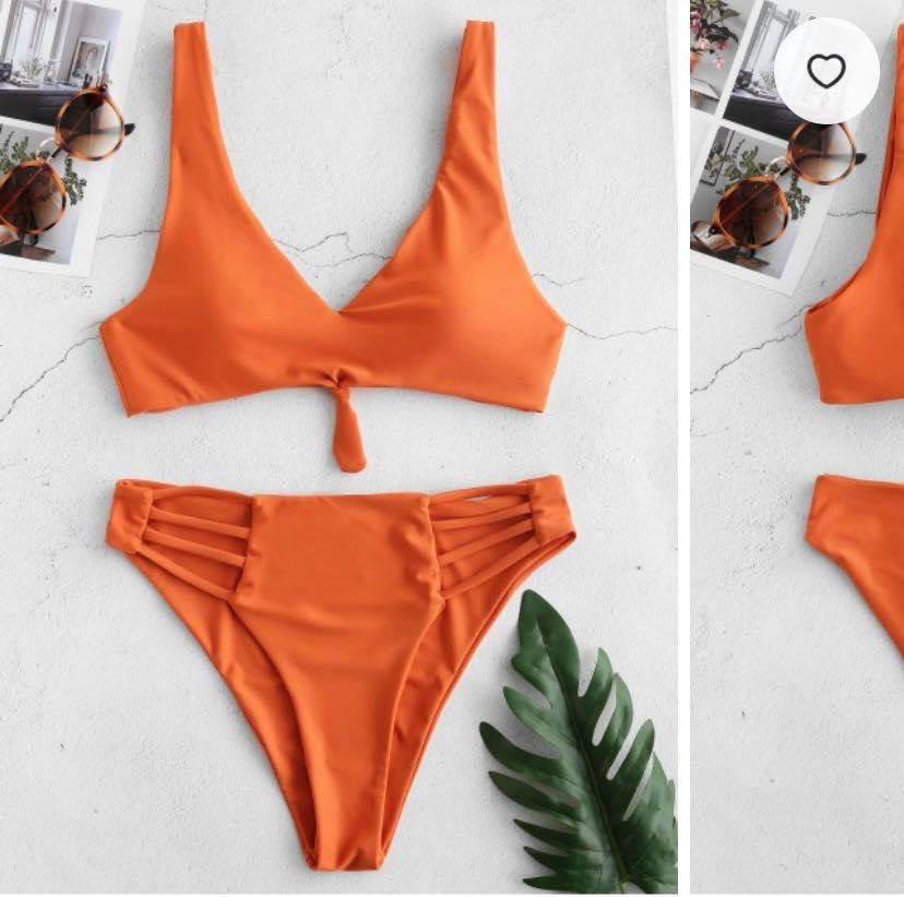 Zaful orange bikini clearance