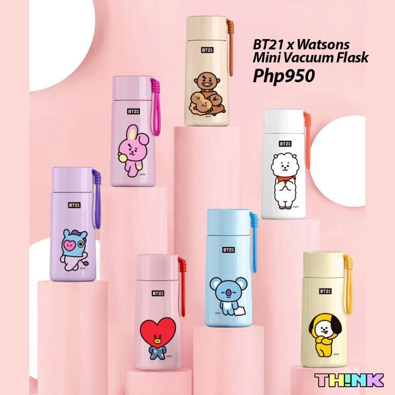 BT21 x Watsons Mini Vacuum Flask Bottle ( bts rm jin yoongi jhope jimin