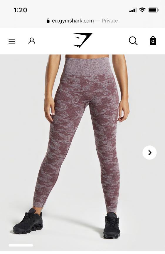 Camo seamless gymshark winter berry Women s Fashion Activewear on Carousell