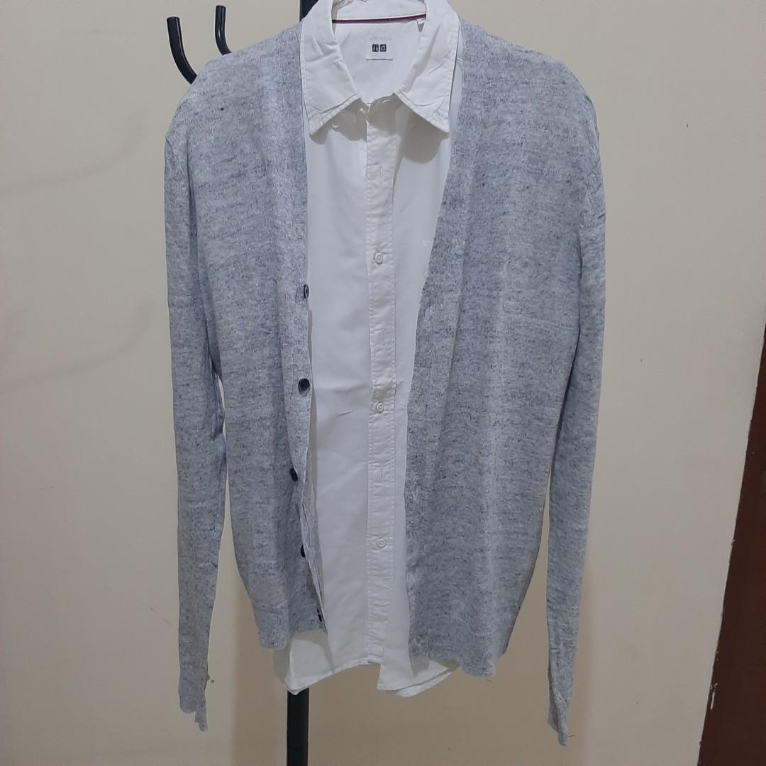 Cardigan uniqlo pria clearance