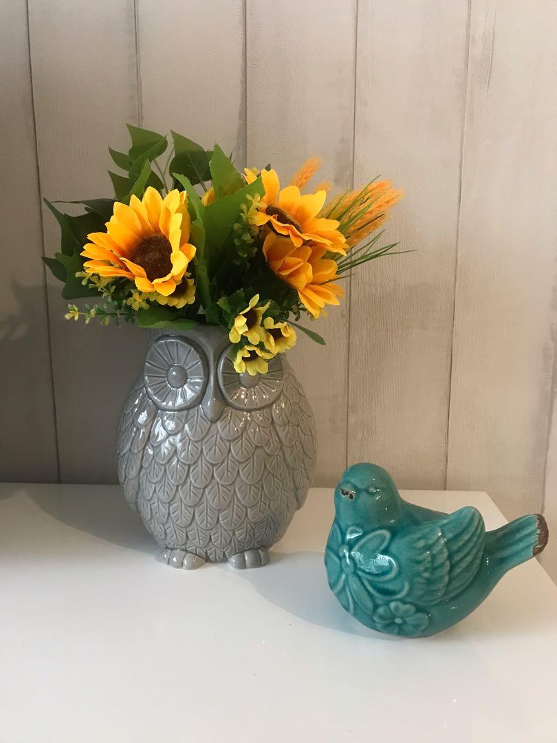 Ceramic Owl Vase Birds Decor Furniture Home Decor Others On