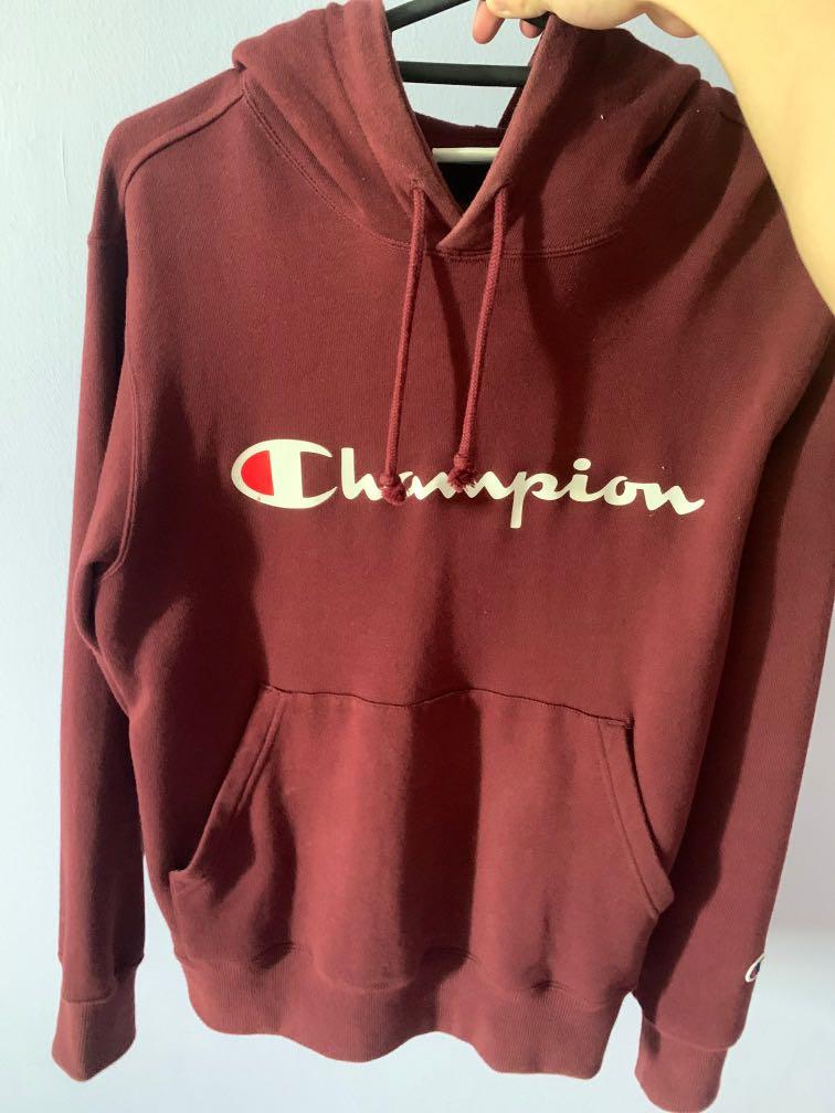 maroon champion hoodie