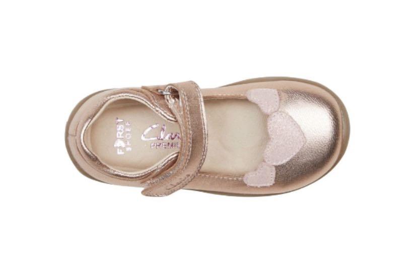 clarks gold baby shoes