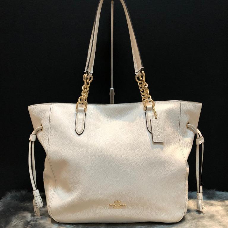 elle chain tote coach