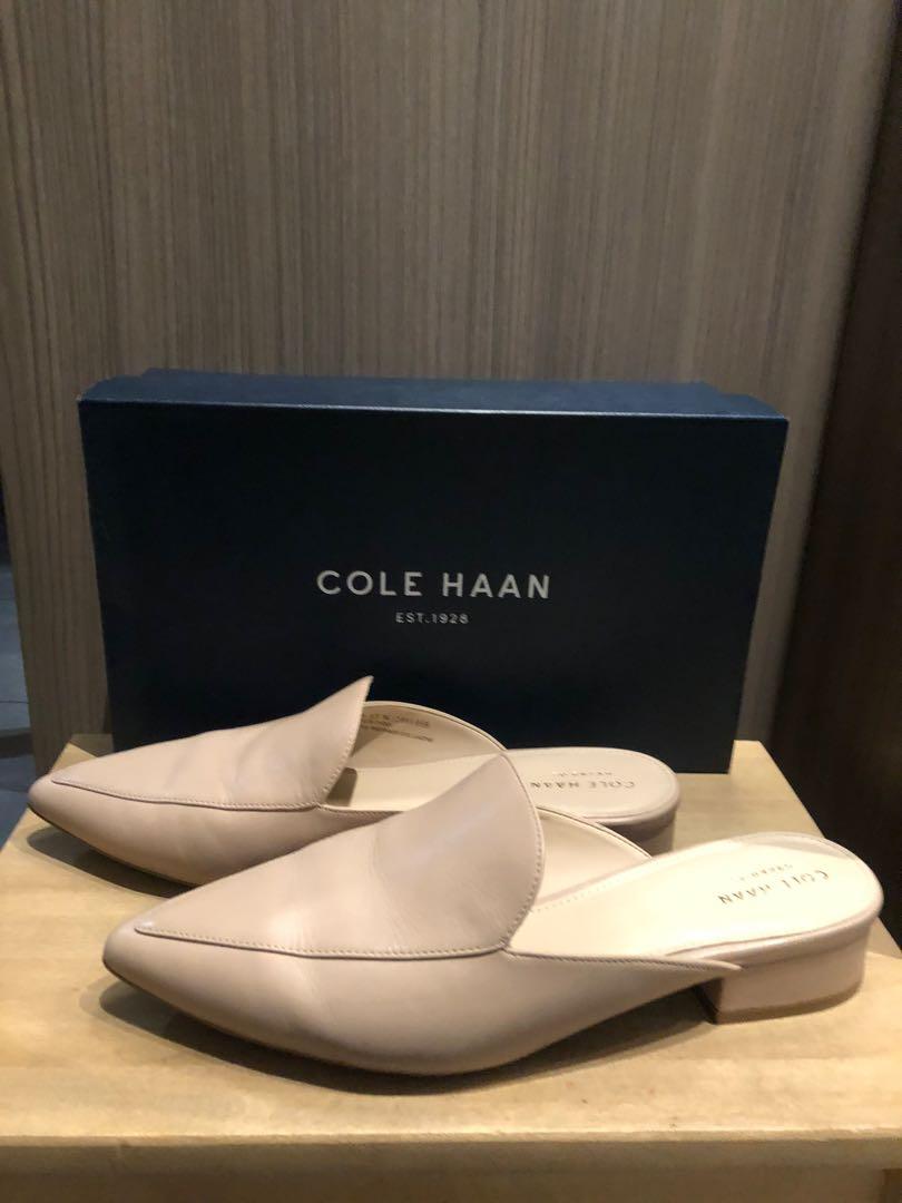 cole haan leather mules