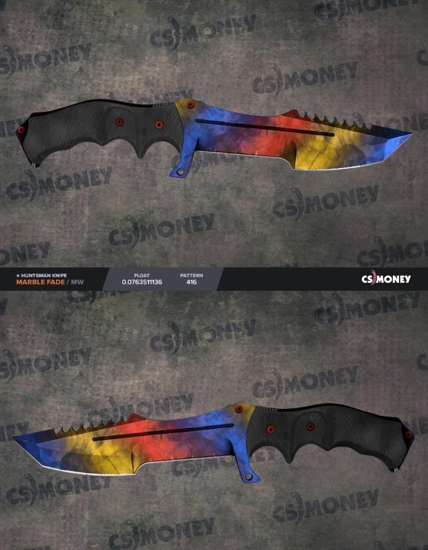 CSGO Huntsman Knife Marble Fade MW, Video Gaming, Gaming Accessories