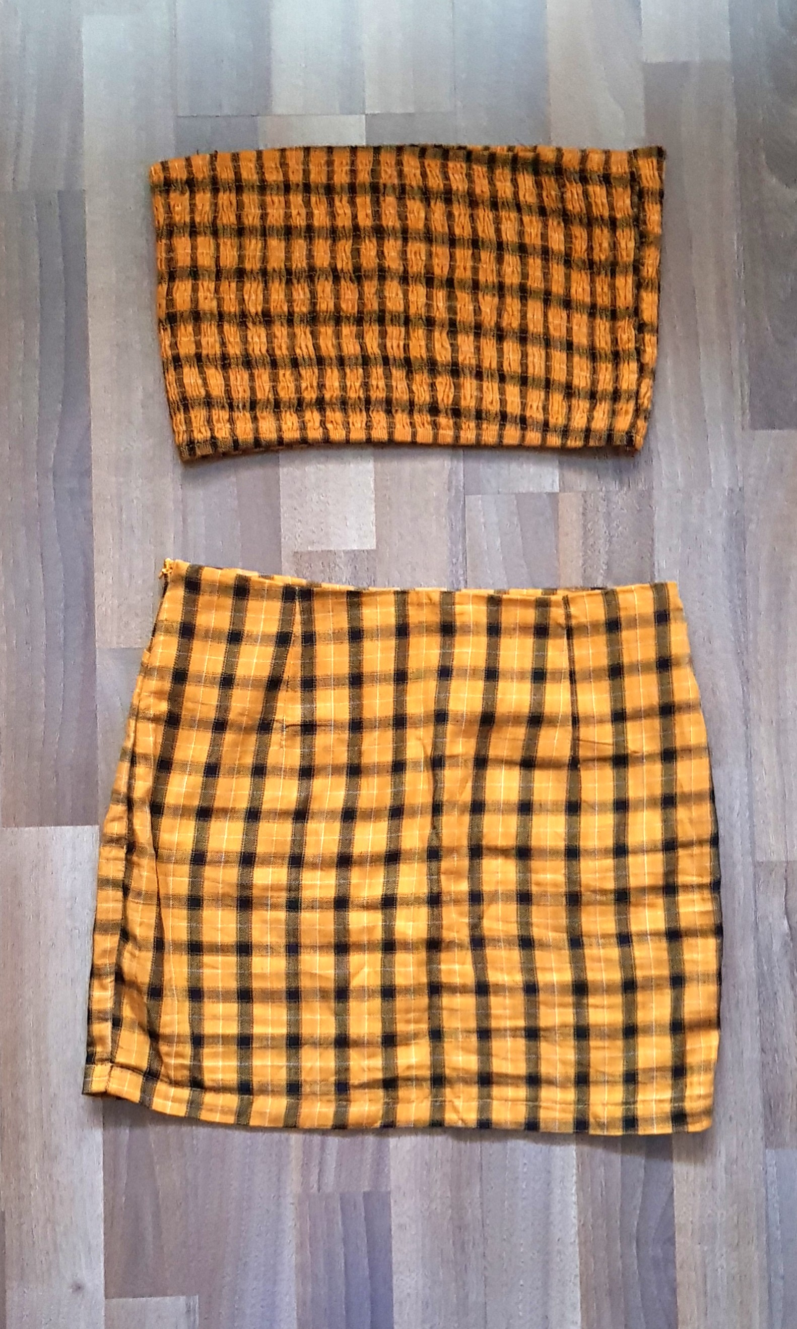 yellow checkered top