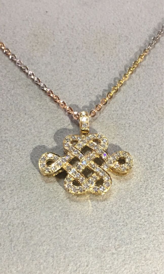 Diamond Pendant Mystic Knot, Women's 