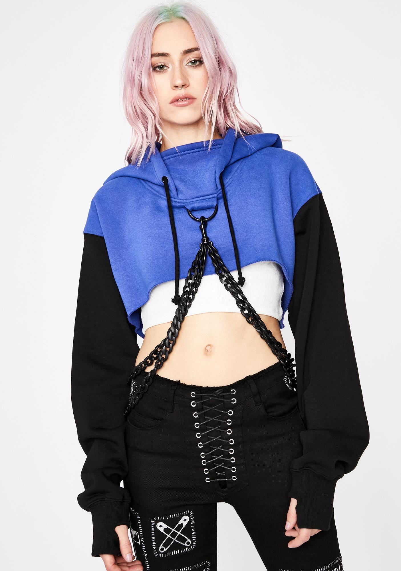 Chained and dangerous crop hoodie discount