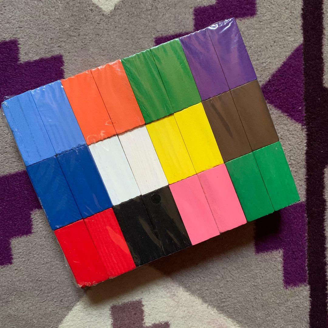 DOMINOS RAINBOW BLOCKS, Hobbies & Toys, Toys & Games on Carousell
