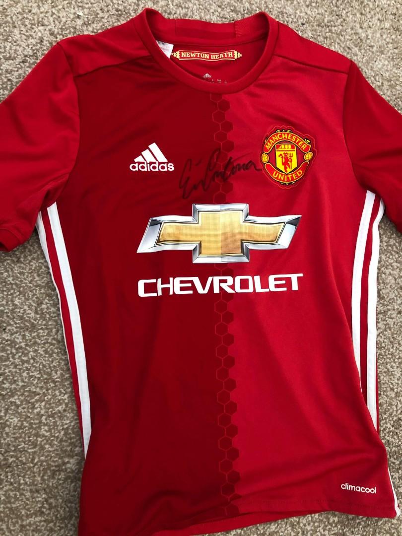 Eric Cantona Manchester United Signed Shirt Sports Sports Apparel On Carousell