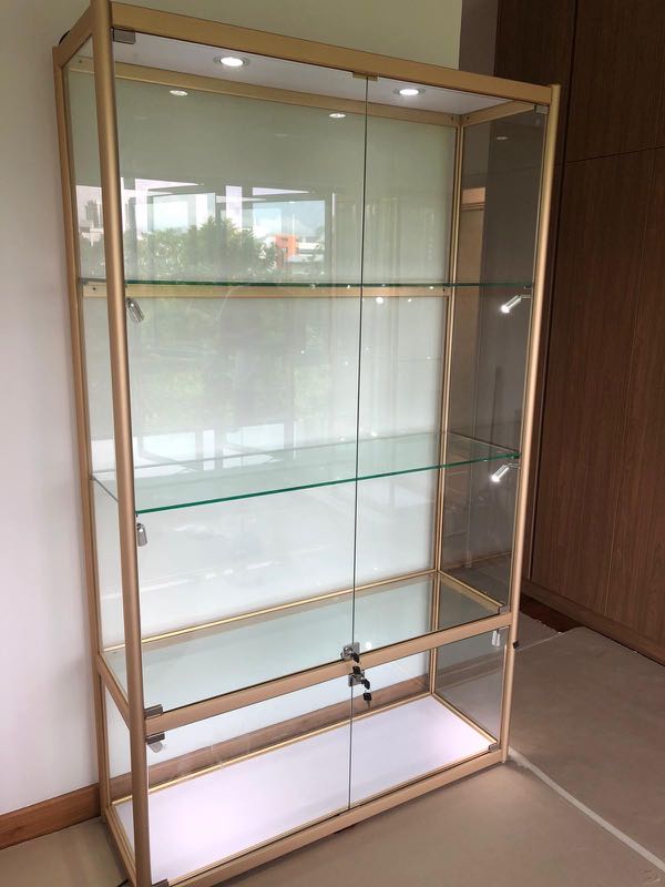 Glass Display ( Gold Series), Furniture & Home Living