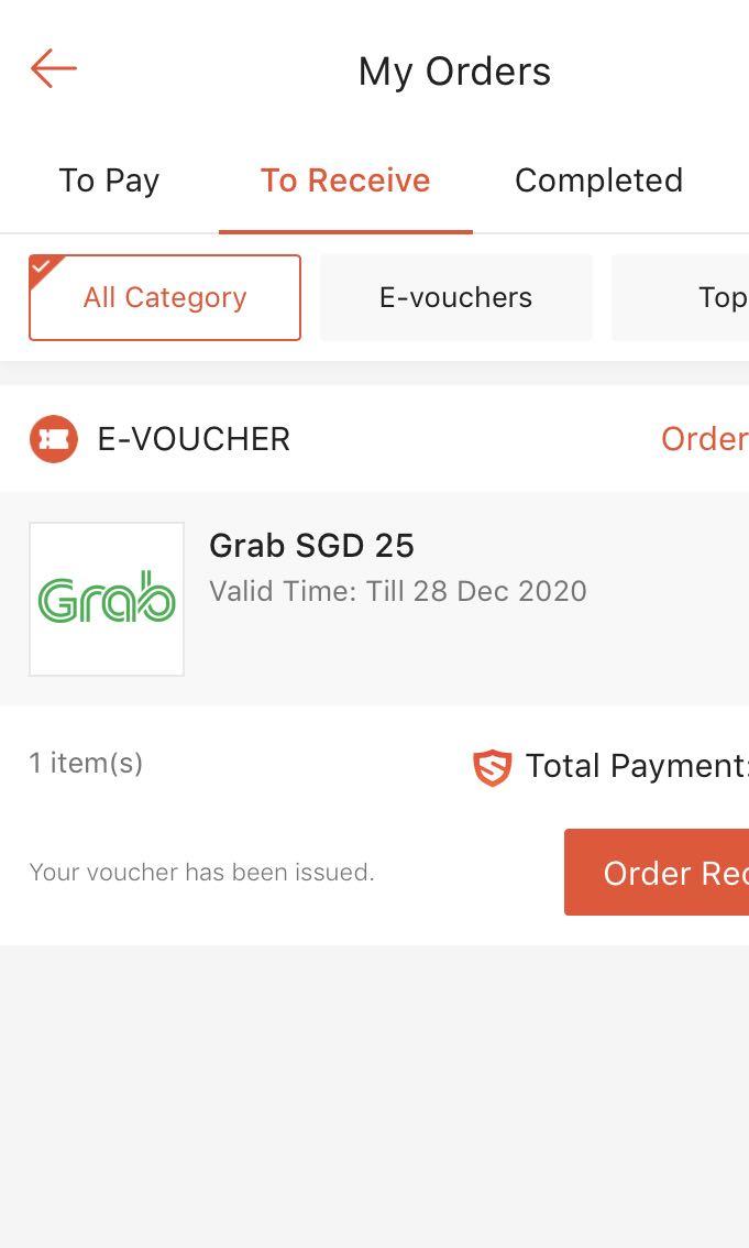 GRAB $25 voucher, Everything Else on Carousell