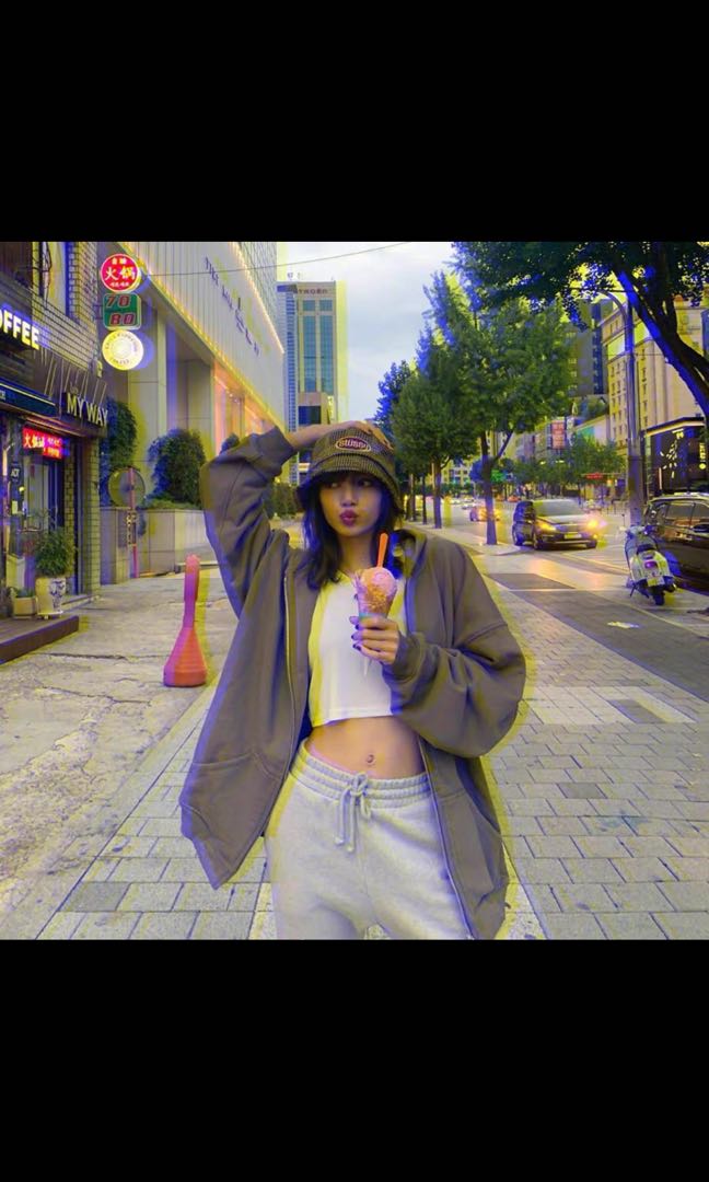 Grey hoodie, Women's Fashion, Coats 