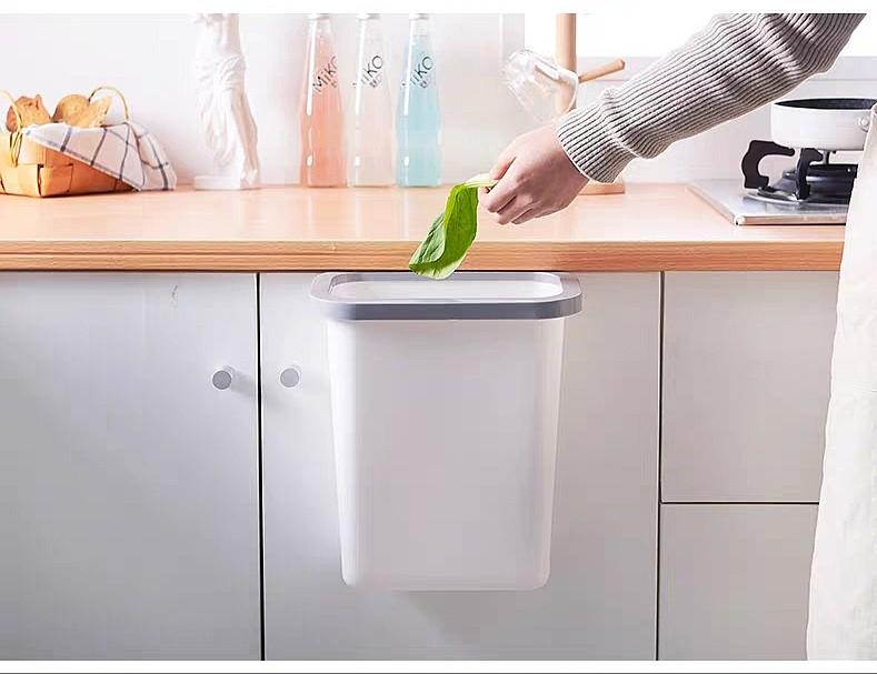 Hanging Dustbin Kitchen Rubbish Garbage Waste Bin Storage Basket Furniture Others On Carousell