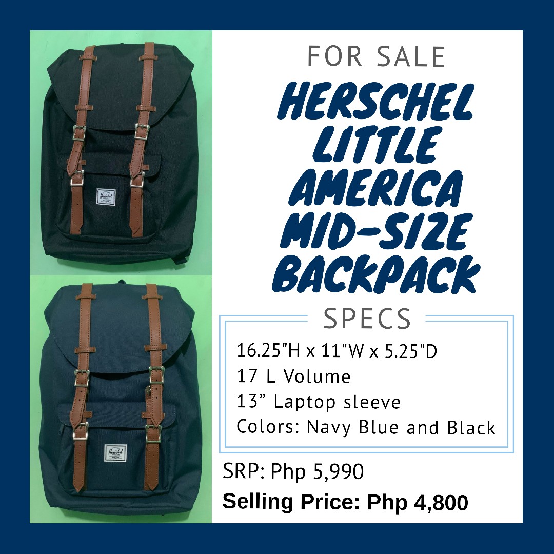 herschel little america laptop size