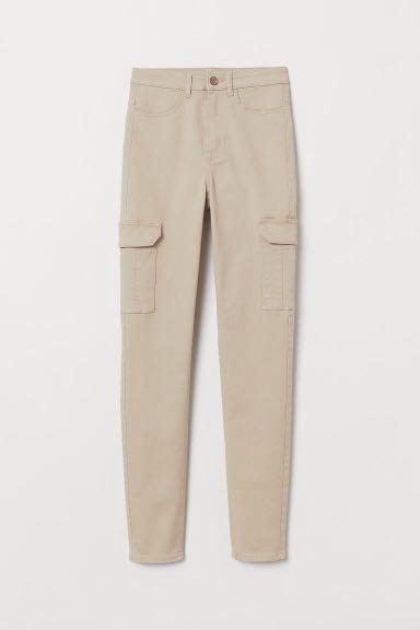 h&m womens khaki cargo pants