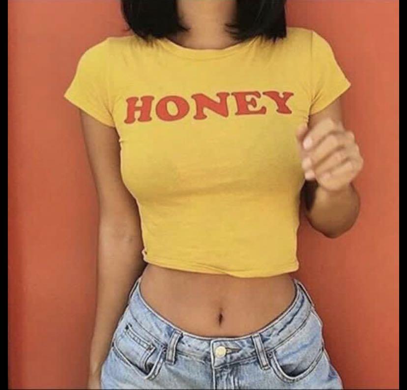 Honey crop top yellow store