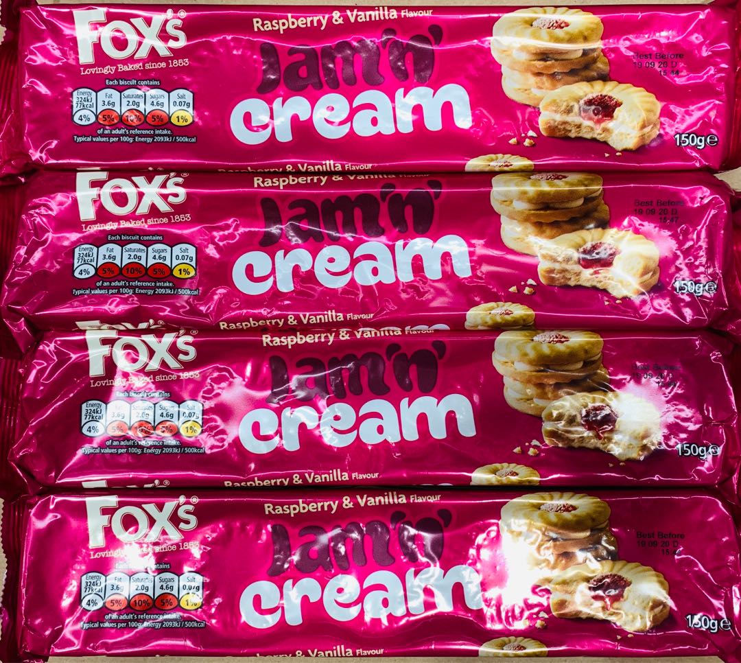 [CLEARANCE] FOX’S Jam ‘n’ Cream Shortcake Biscuits 150g, Food & Drinks, Packaged Snacks on