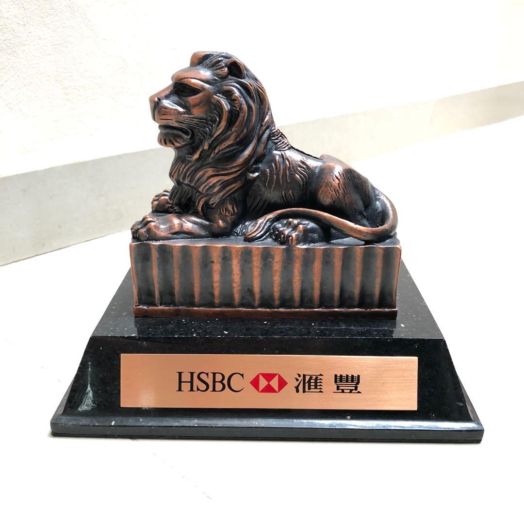 HSBC 滙豐錢罌 (紀念版)HSBC brass lion piggy bank, 興趣及遊戲, 收藏品及紀念品, 郵票及印刷品 ...